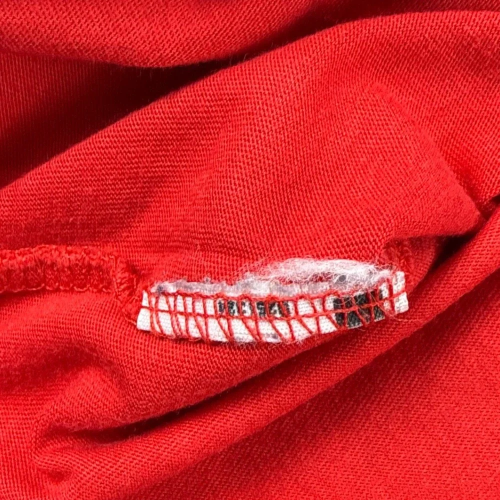 True Religion Mens Red World Tour Buddha Graphic T-Shirt Large Short Sleeve